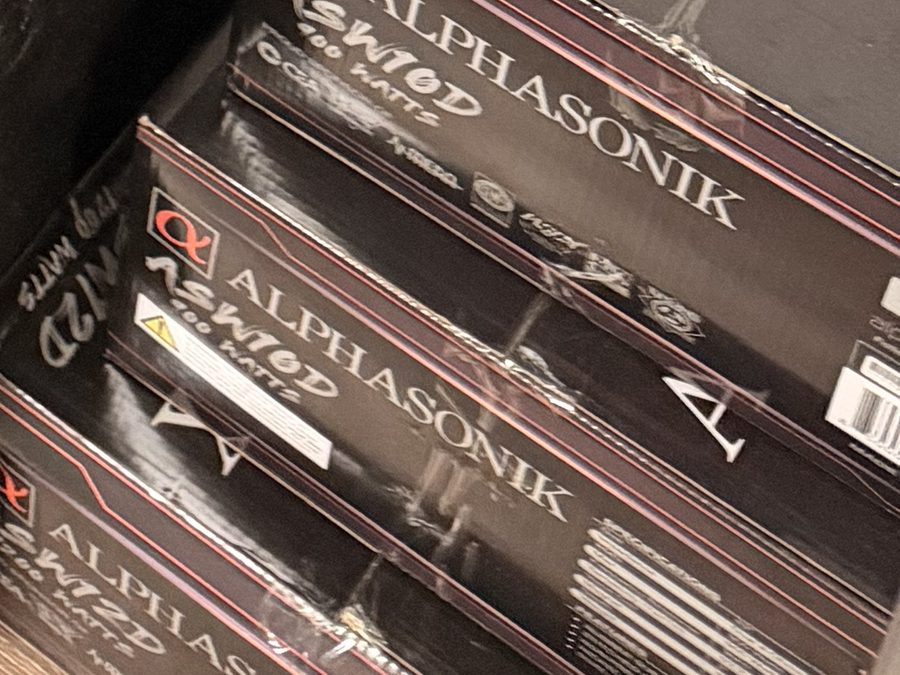 Alphasonik ASW10D / ASW12D on the shelf at AMA Audio Customs