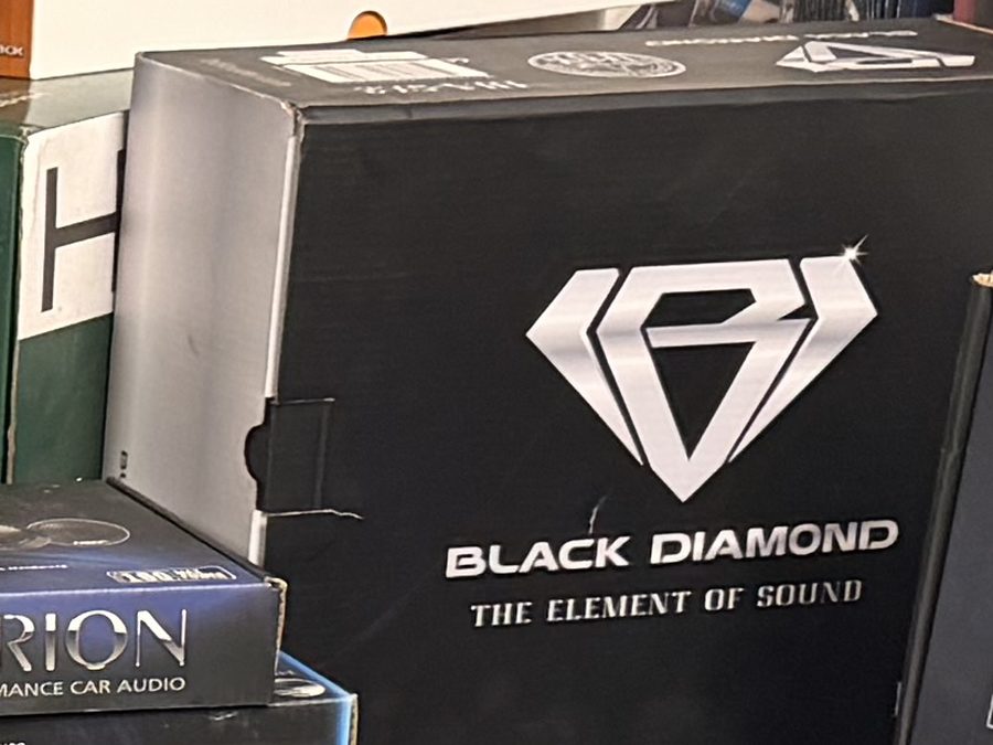 Black Diamond Subwoofer on the shelf at AMA Audio Customs