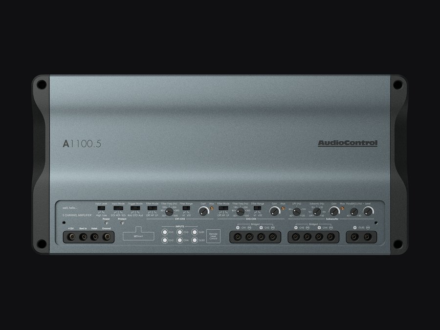 AudioControl A1100.5 on the shelf at AMA Audio Customs