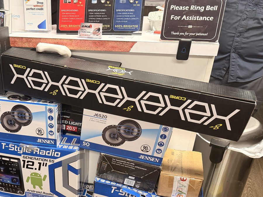 Stinger HEXCORE LED light bar on the shelf at AMA Audio Customs